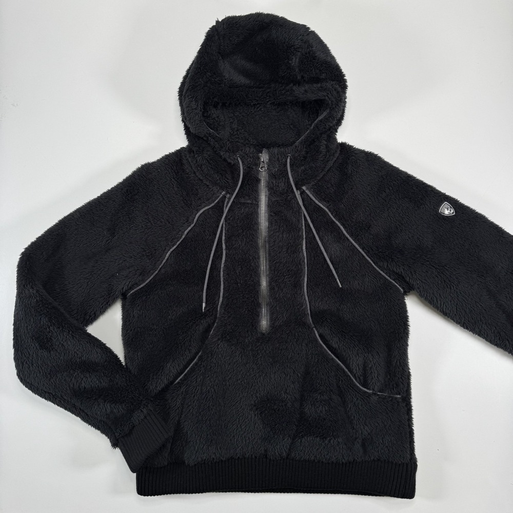 KUHL Avina Flight Pullover Hoody High-Loft Fleece Black Womens Small Never Worn